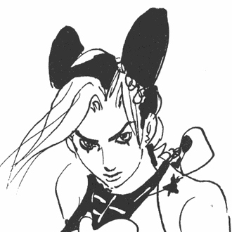 One of Araki's sketches of Jolyne Cujoh.